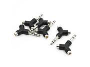 Unique Bargains Y Shape Dual RCA Female to 6.35mm Stereo Audio Male Plug Adapters Splitters x 6