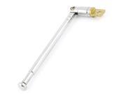 Unique Bargains Silver Tone 2 Sections Right Angle Telescoping Whip Mast Antenna Aerial 90 130mm