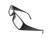 Unique Bargains Lady Black Plastic Rimmed Rectangle Lens Eyeglasses Plano Glasses