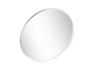 Silver Tone 3.7 Dia Convex Round Rearview Blind Spot Mirrors for Car