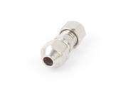Unique Bargains Silver Tone 2 Ways 4mm to 4mm Straight Coupler Pipe Quick Joint Fittings
