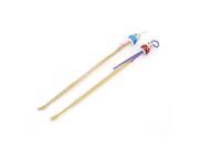 Unique Bargains Bamboo Ear Pick Spoon Curette Ear Wax Remover Cartoon Doll Decor 2 Pcs