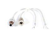 Unique Bargains Pair 16.5 Clear White 5.5x2.1mm F M DC Power Jack Cable for CCTV IP Camera