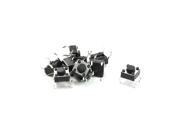 10pcs 6x6x4.3mm Round Pushbutton 4 Terminal DIP PCB Momentary Tactile Switch