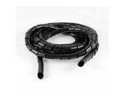 Unique Bargains Black 18mm Outside Dia. 4M Polyethylene Spiral Cable Wire Wrap Tube