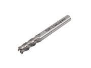 Silver Tone Four Flute End Mill Keyway Drilling Milling Cutter 1 4 x 2 1 2
