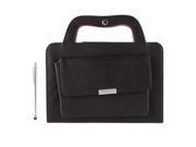 Unique Bargains Stand Handbag Case Cover Pouch Protector Stylus Pen Dark Brown for iPad Mini 2