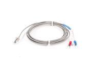 Unique Bargains 10Ft 3 Meters Metal Wrapped Line K Type 0 400 Degree Celsius Thermocouple Probe