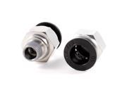 Unique Bargains 2 x Straight Through Quick Connect Pneumatic Fitting 10mm x 1 8 PT Male Thread