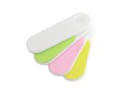 Unique Bargains Unique Bargains Nail File Buffer 4 Way Shiner Buffing Block Sanding Tool Pink Yellow
