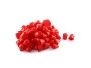 Unique Bargains 100Pcs Red Soft Plastic PVC Insulated End Sleeves Caps Cover 22mm Dia