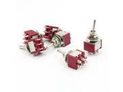 Unique Bargains 2A 250VAC 5A 120VAC DPDT Latching 6 Pin Panel Mounting Toggle Switch 6pcs