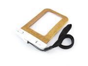 Unique Bargains Portable Travel Waterproof Bag Pouch Gold Tone White for Apple iPhone 5