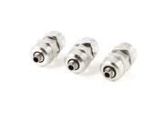 Unique Bargains 3PCS Straight 2 Ways Pneumatic Quick Couplers Adapter for 4mmx6mm Air Tube