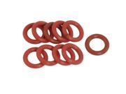 10 Pcs 19mm Outside Dia 3.5mm Thick Flexible Silicone O Ring Seal Brick Red