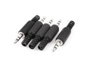 Unique Bargains 5 PCS Booted Headphone Stereo 3.5mm 1 8 Male Plug Jack Audio Connector