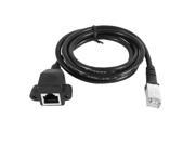 Unique Bargains 3.6Ft RJ45 Male Plug to RJ45 Female Socket 8P8C Network Converter Cable