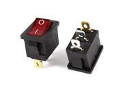2 Pieces AC 125V 10A 250V 6A 3Pin SPDT I O Indicator Rocker Switches