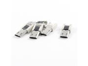 Unique Bargains 5 Pcs Micro USB A Type 11 Pin Male Ribband PCB Mount Jack Connector