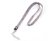 Unique Bargains Metal Lobster Clasp Strawberry Pattern Neck String Lanyard Blue