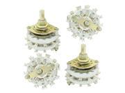 Unique Bargains 4PCS 4P5T 4 Pole 5 Way Double Deck 24Pin Band Channael Rotary Switch