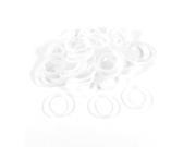 Unique Bargains 50 Pcs 30mm Outside Dia 3mm Thick Filter Rubber O Ring Seal Clear White