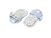 Metal Design Pair Silver Tone Bicycle Polished Pedals