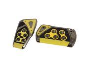 2 Pcs Black Yellow Manual Car Nonslip Clutch Brake Gas Pedal Pad Kit Set
