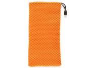 Unique Bargains Anti Scratches Nylon Mesh Pouch Case Bag Orange for Mp5 Player Phone