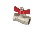 Water Gas Flow Control Red Handle 1 2 Hole Ball Valve