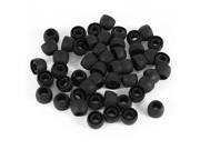 Unique Bargains Silicone in Ear Headphone Cover Earphone Cushion Replacement Black 50 Pcs