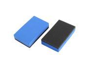 2Pcs Durable Practical Car Sponge Polishing Pad Waxing Buffing Tool Blue Black