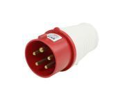 Unique Bargains Red White Splash Proof IP44 5P E IEC309 2 Industrial Plug AC 380 415V 32A