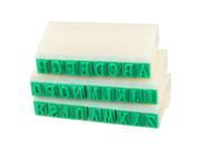 Unique Bargains White Green Detachable Assembly Plastic English Alphabet Stamp 26 in 1