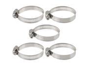 Unique Bargains 27 51mm Hoop Metal Hose Pipe Fitting Clamp Ring 5 Pcs