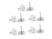 Unique Bargains Adjustable Screw On Threaded M6 x 25mm Metal Rod Leveling Support Foot 10 Pcs