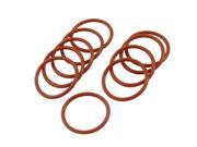 Unique Bargains 30mm OD 2.5mm Thickness Red Silicone O Ring Oil Seals 10 Pcs