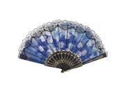 White Flower Printed Folded Summer Wedding Party Spanish Style Hand Fan