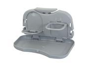 Unique Bargains Vehicle Car Gray Foldable Meal Plate Cup Drink Table Holder