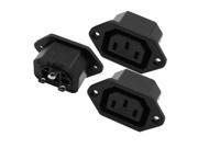 3Pcs AC 250V 10A Screw Type IEC 320 C13 Female Outlet Power Socket Adapter