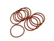 Unique Bargains 10 Pcs 40mm OD 2.5mm Thickness Red Silicone O Ring Oil Seals