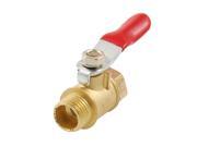 Unique Bargains Male to Female Thread Plastic Coated Lever Ball Valve 1 4