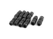 Unique Bargains 10 x 8mm to 6mm Plastic Push in to Quick Connect Straight Fittings Coupler Black