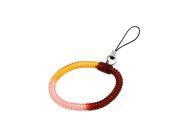 Unique Bargains Unique Bargains Pink Orange Red Coiled Stretch Hand Wrist Strap Lanyard for Phone Camera