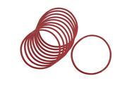 Unique Bargains 50mm x 46mm x 2mm Red Rubber O Shaped Rings Oil Seal Gasket Washer 10 Pcs