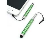 Unique Bargains Antidust Stopper Telescopic 3 Sections Phone Capacitive Touch Screen Pen Green