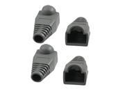 Unique Bargains Unique Bargains RJ45 Cat5 Network Cable Plug Connector Boot Cap Cover Gray 4 Pcs