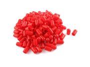 Unique Bargains 150Pcs Red Soft Plastic PVC Insulated End Sleeves Caps Cover 12mm Dia