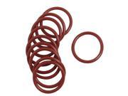 Unique Bargains 10 Pcs Flexible Rubber O Ring Seal Washer Replacement Red 21mm x 2mm