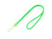 Unique Bargains Mobile Phone Green Faux Leather Round Braid Design Neck Strap Lanyard String